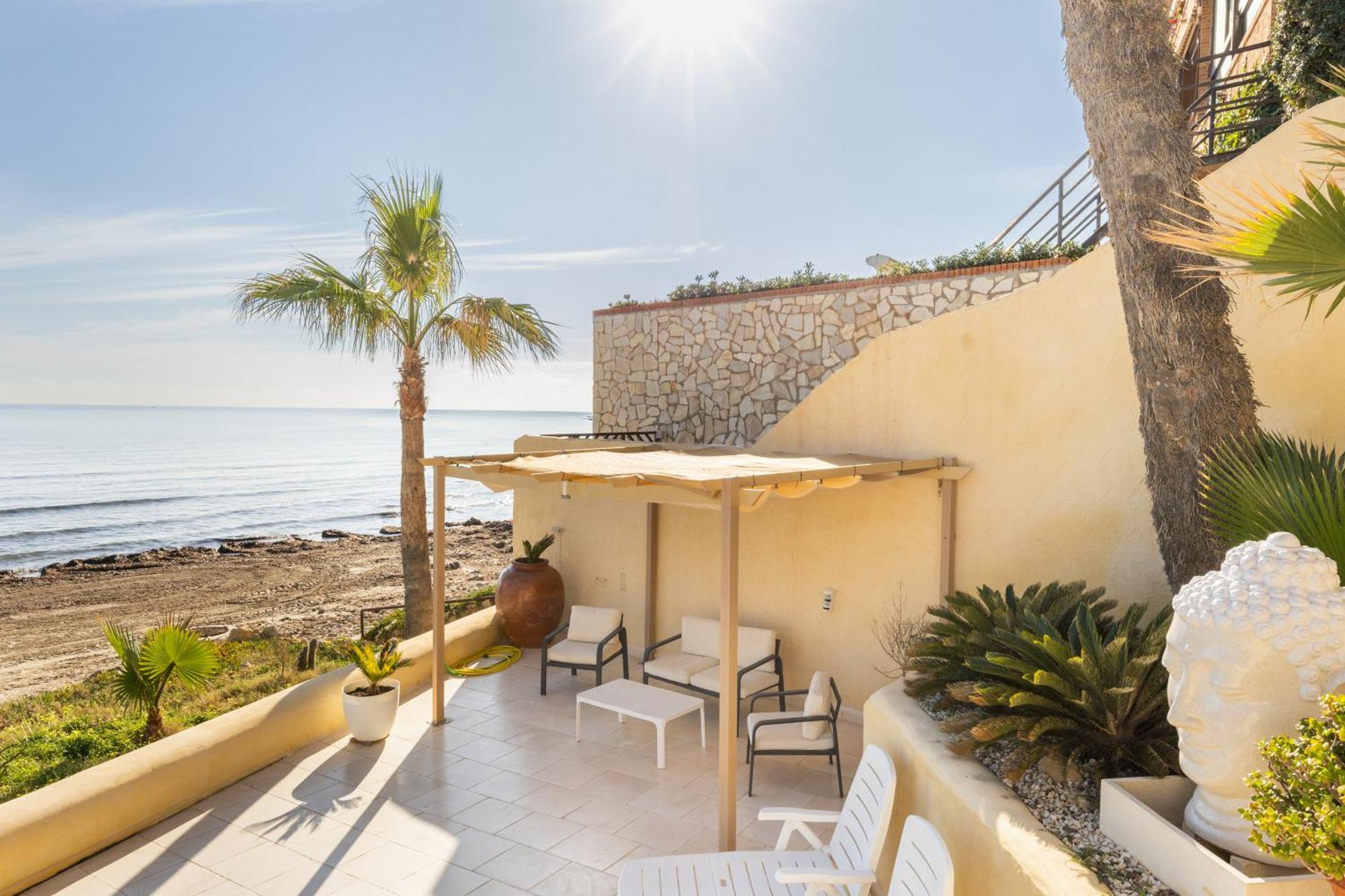 Maravilloso Apartamento Amanecer Cabo A Pie De Playa Y Mar En Chalet Roquetes Alicante Exterior foto